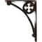 Ekena Millwork Crawley Wrought Iron Bracket, (Triple center brace), Antiqued Pale Gold 2"W x 5 1/2"D x 8"H BKTM02X05X08TCRAPG - alternate 2